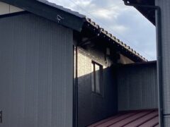 小浜市雨樋交換現場